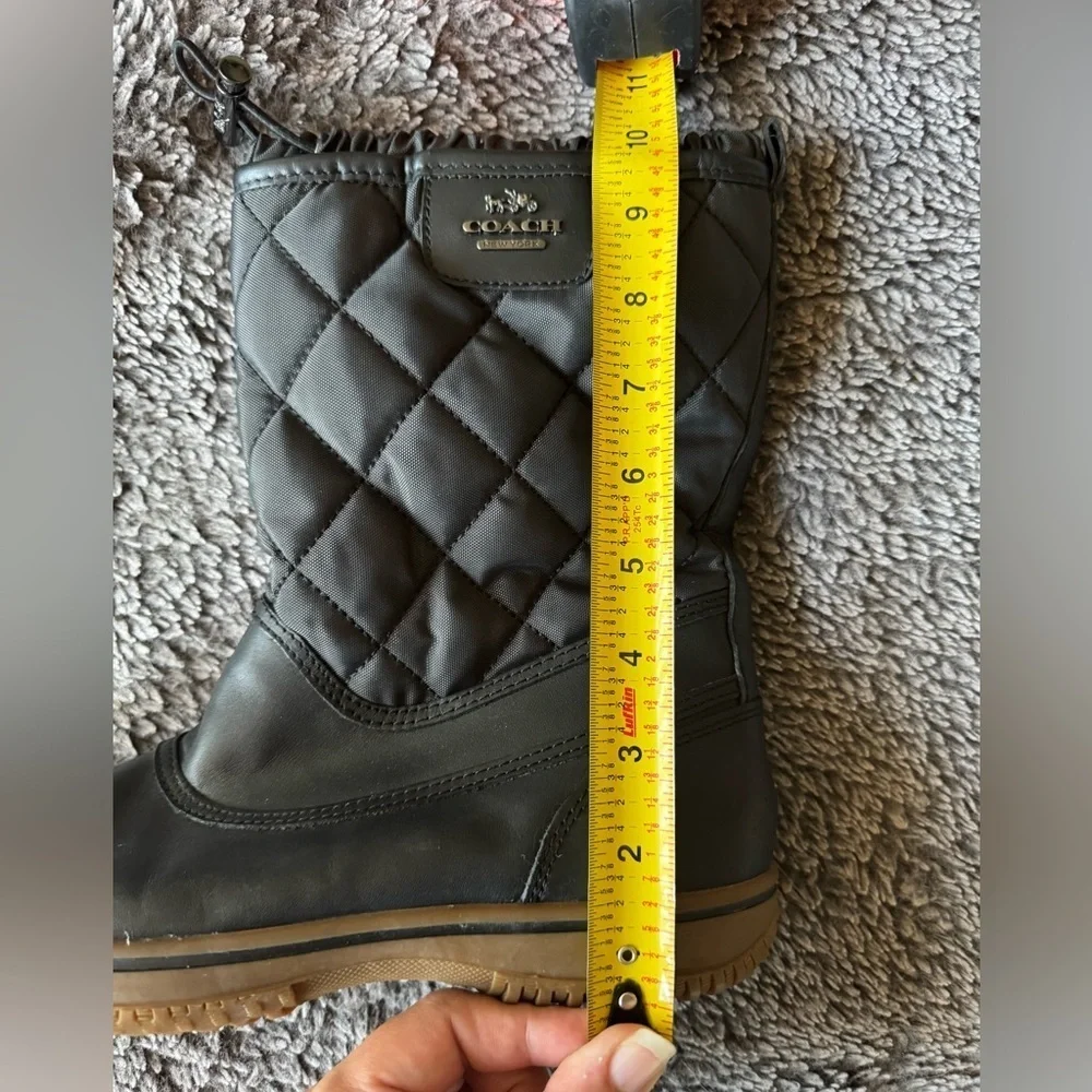 COACH Samara Black Quilted Cold Weather Boots
